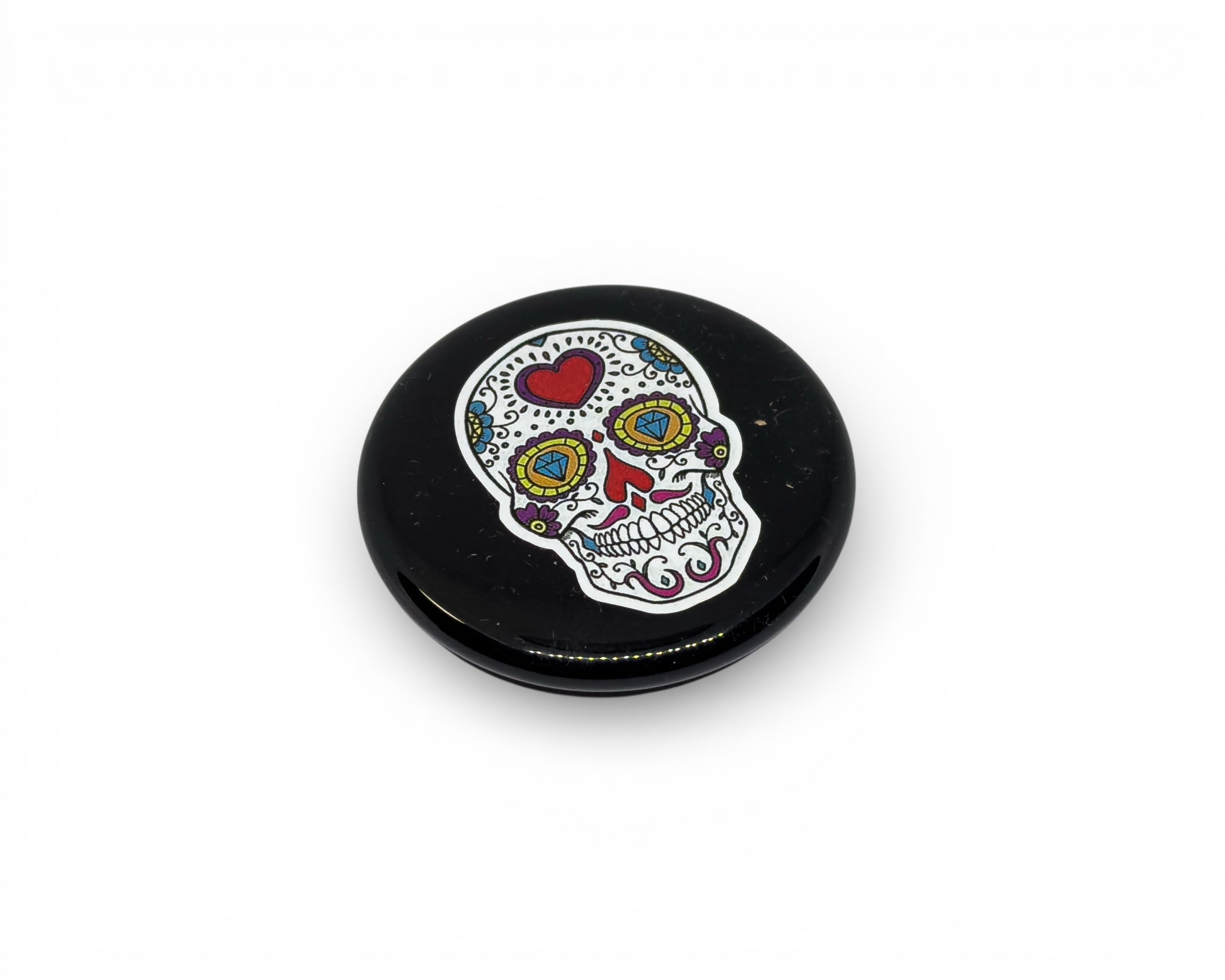 Calavera koponya Fekete Obszidiánon