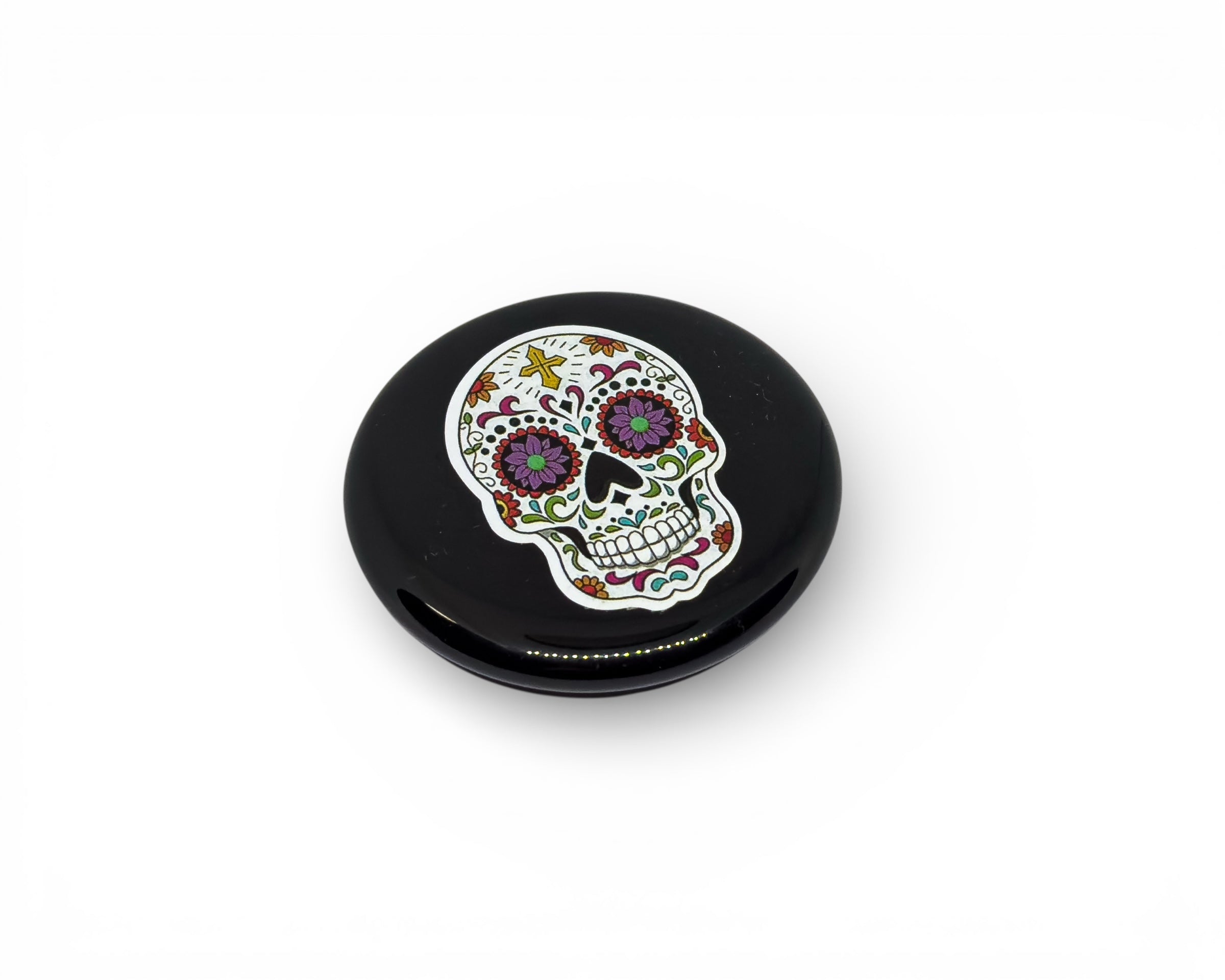 Calavera koponya Fekete Obszidiánon